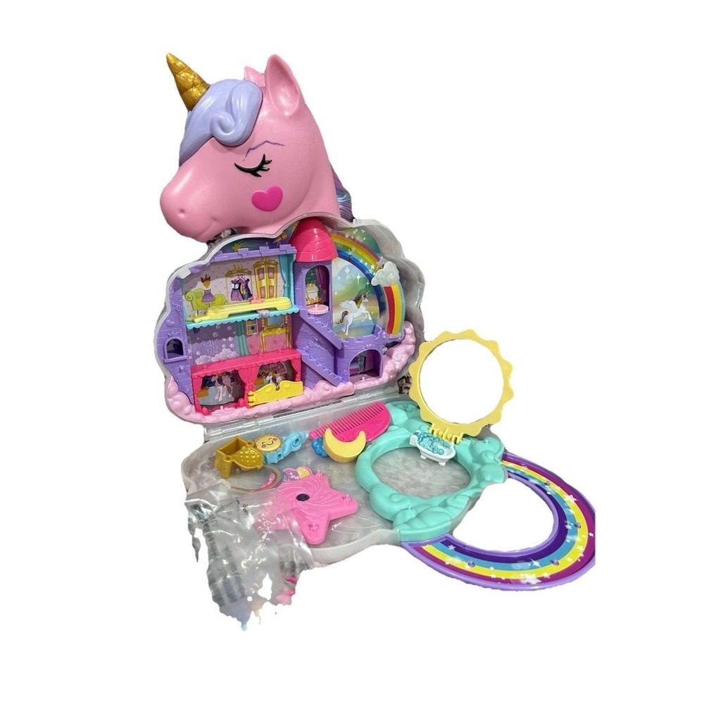 Polly Pocket Rainbow Unicorn Salon Playset